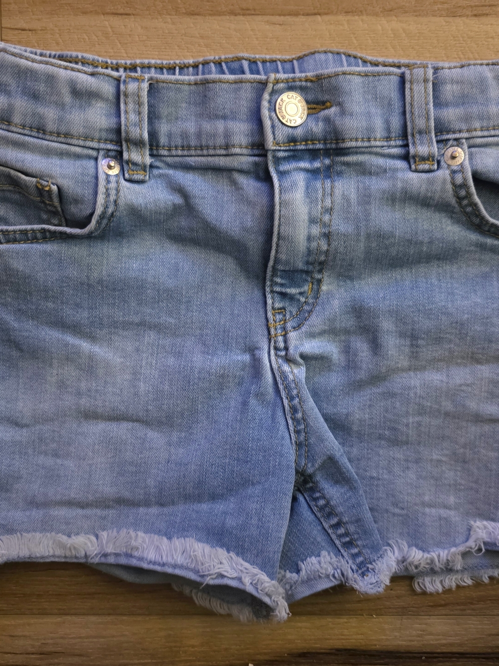 Cat & Jack Light Blue Denim Shorts - L 10/12